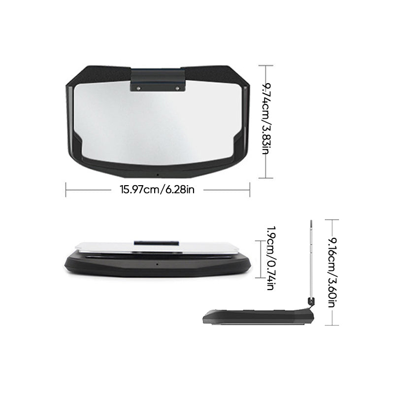 HUD navigation projector with wireless charging function