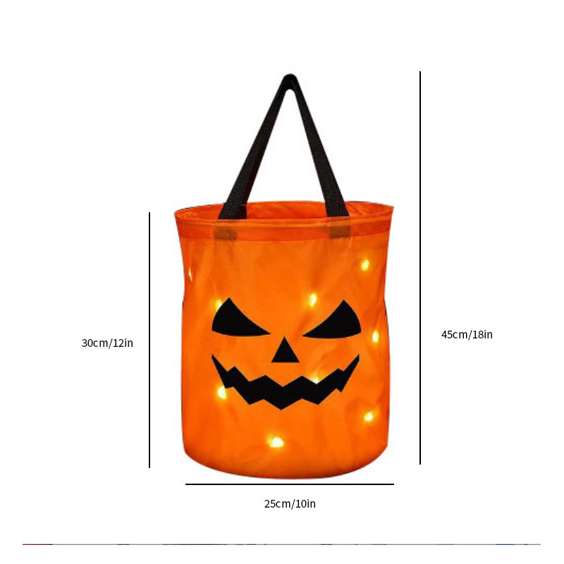 Personalized glowing pumpkin bag