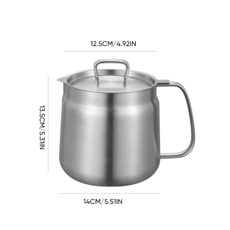 2-in-1 304 Stainless Steel Multifunctional Oil Filter Pot