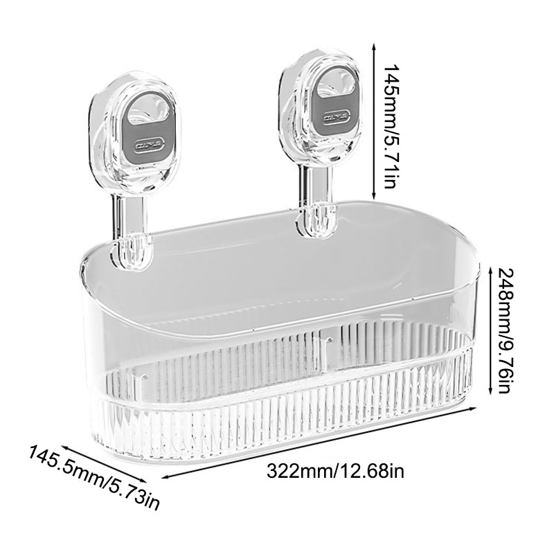 No-Drill Bathroom Suction Cup Storage Box