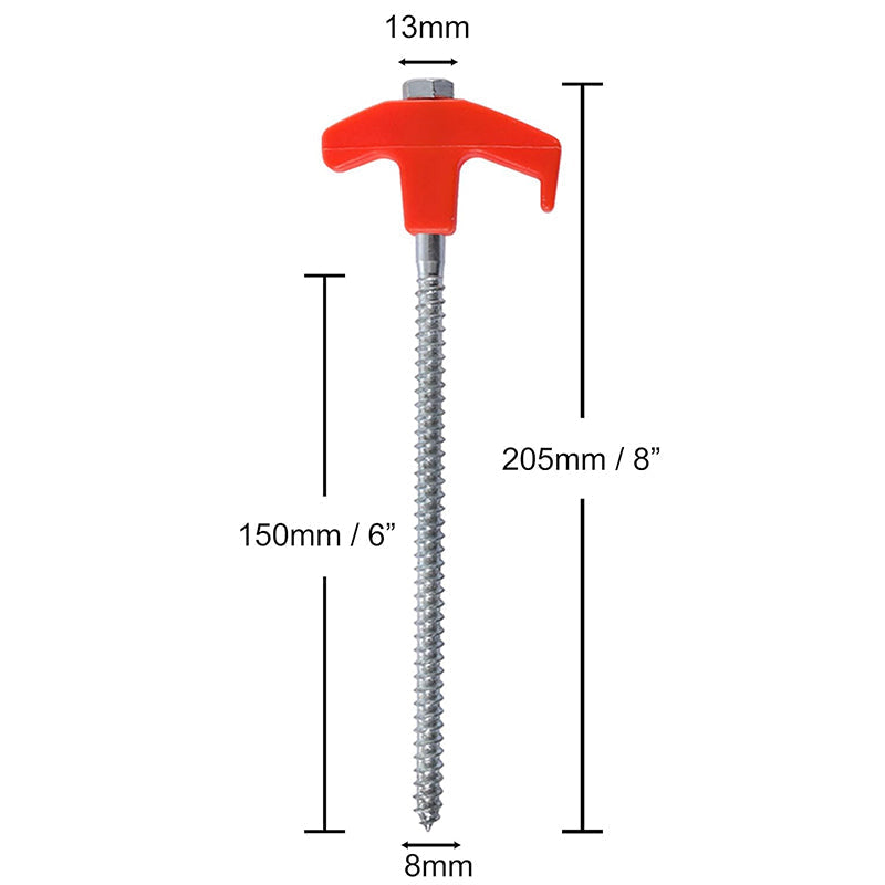 Rotatable tent pegs with thread