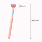 Three-sided toothbrush