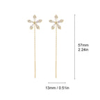 Shiny Diamond Flower Earrings
