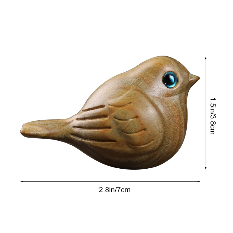 Handcrafted wooden carved bird