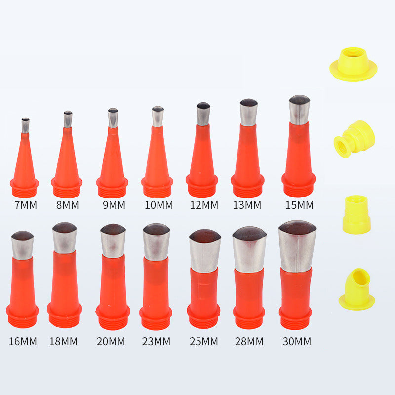 Universal Integrated Rubber Nozzle Tool Set (14 Pieces)
