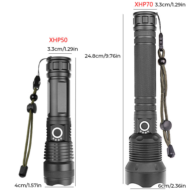 Tactical rechargeable laser LED flashlight