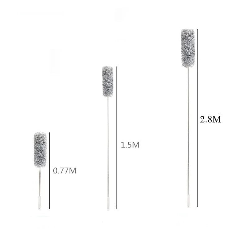Extendable washable curved microfiber duster