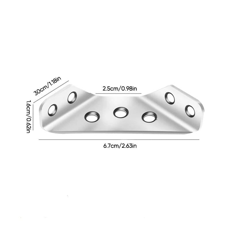 Universal Stainless Steel Furniture Corner Connectors (10 pieces)