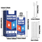 High temperature resistant metal casting repair adhesive