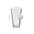 Golf ball pint glass