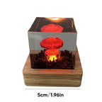 Resin lamp with explosive bombs