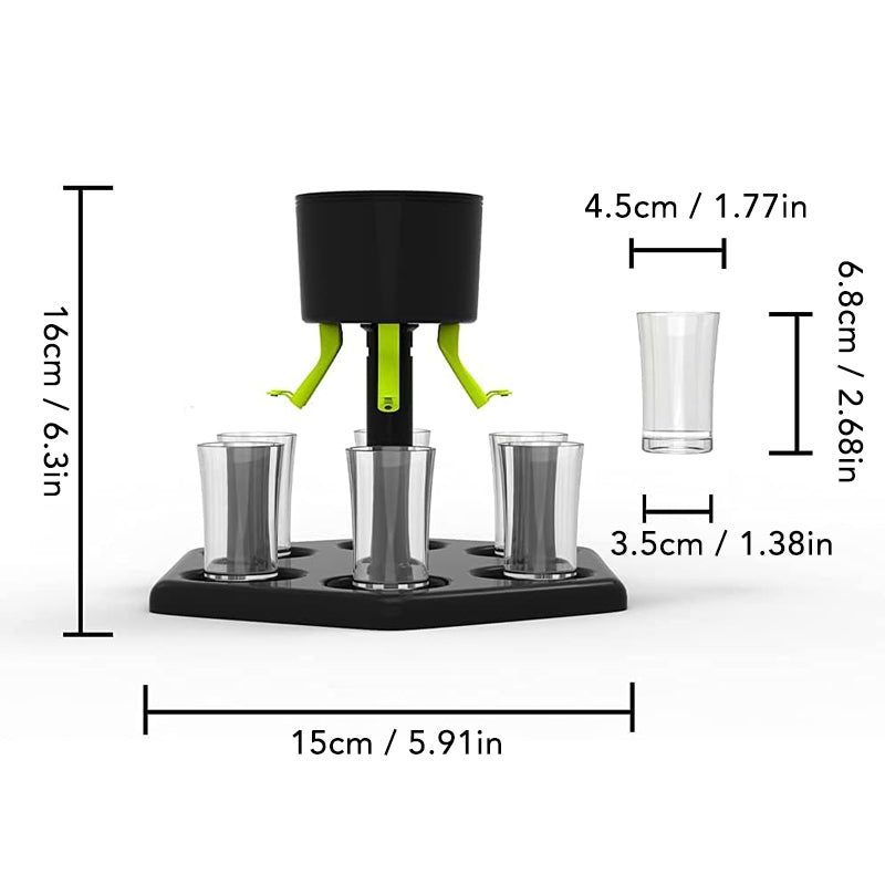 Shot glass dispenser and holder
