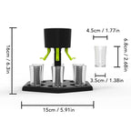 Shot glass dispenser and holder