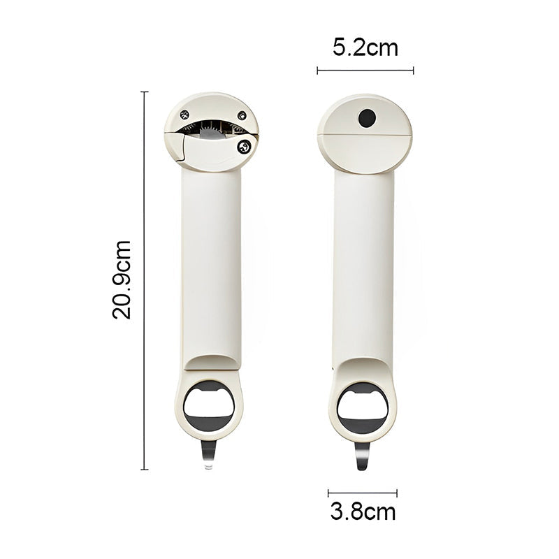 Adjustable can opener made of stainless steel