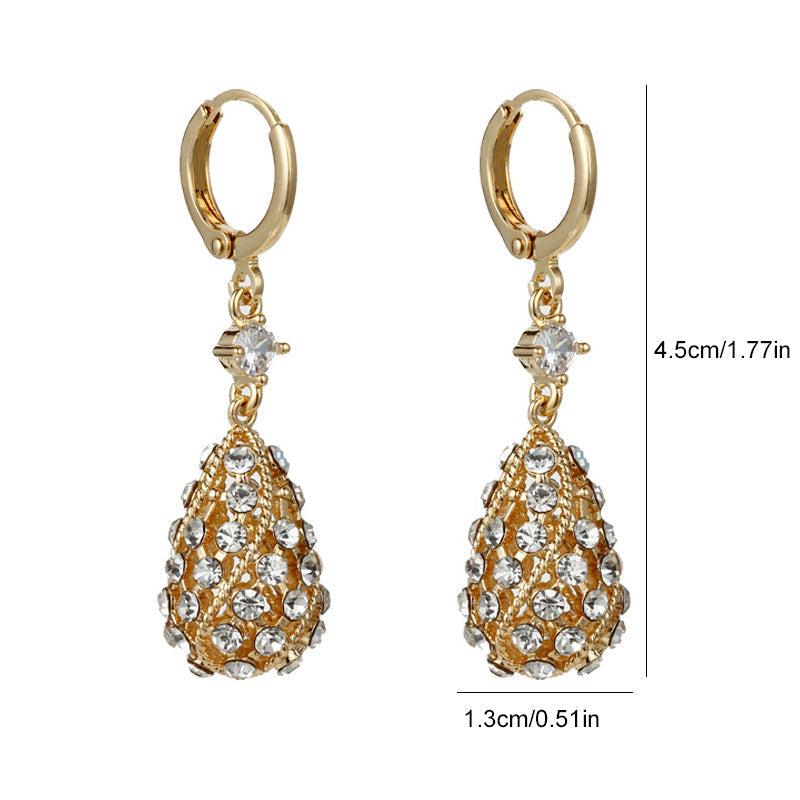 Fashionable Diamond Water Drop Earrings
