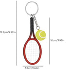 Mini tennis racket keychain