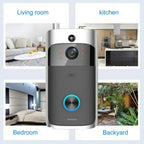 Wireless HD WiFi Video Doorbell | Night Vision, Two-Way Intercom & Motion Alerts for Home Security