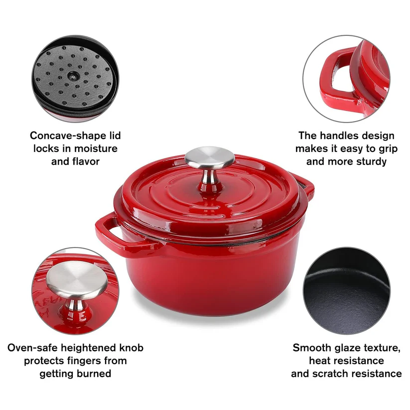 Enameled Cast Iron Dutch Oven Pot