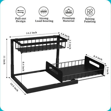 2 Tier Slide Out Under Sink Organizer