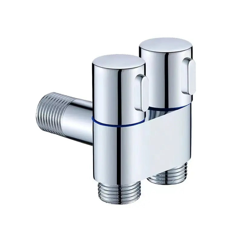 Double control valve made of brass – Water supply with matte black finish
