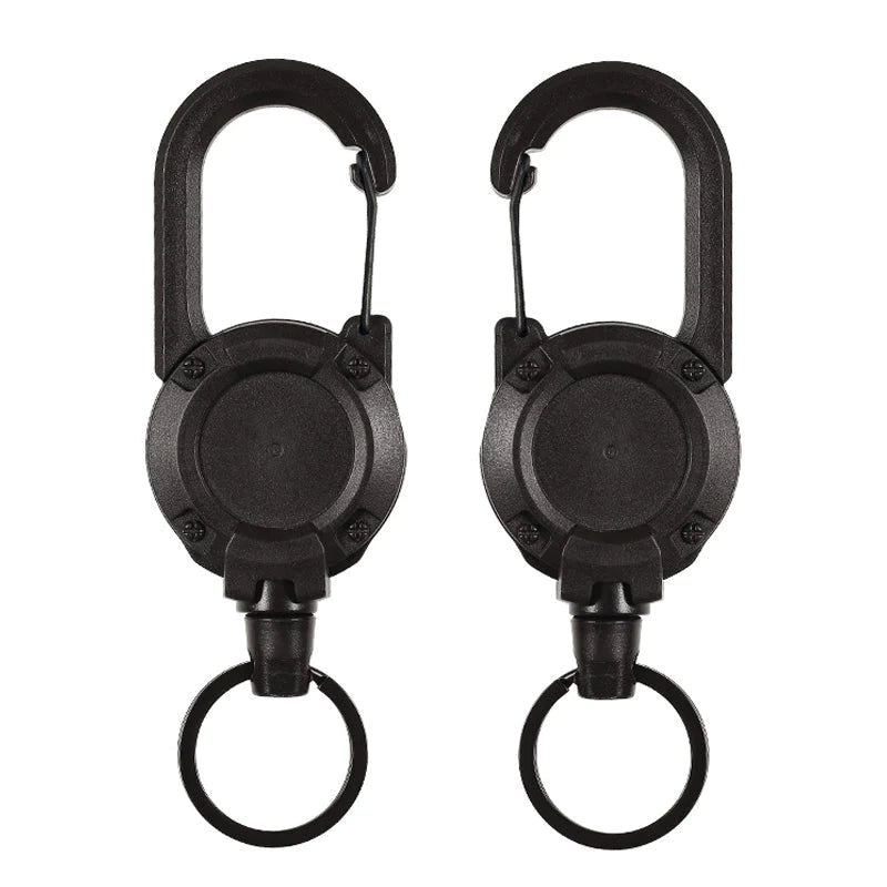 Outdoor automatic retractable wire Luya tactical keyring with theft protection
