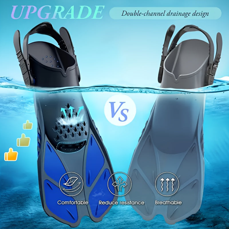 Snorkel fins SeaVana Glide | Adjustable & Short | Open Heel | For Travel & Leisure | Unisex