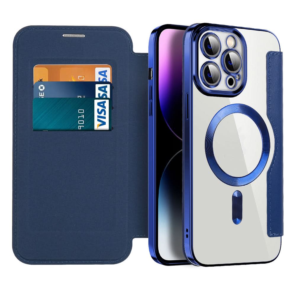 Magnetic Leather Flip Case iPhone 11–14 Series