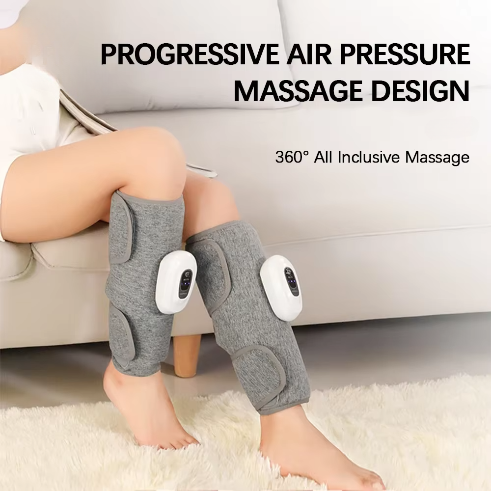 Wireless Rechargeable Electric Leg Massager with Air Compression for Calf Relaxation and Muscle Recovery