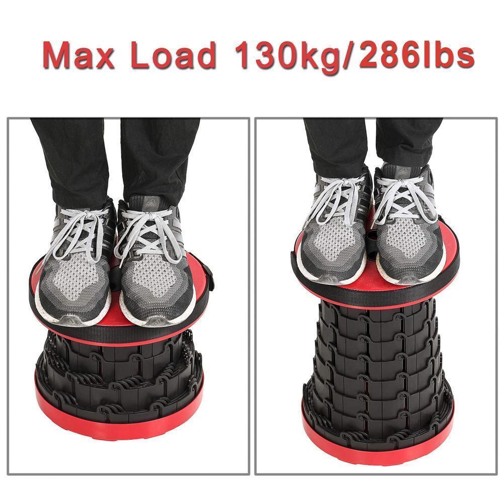Improved retractable folding stool