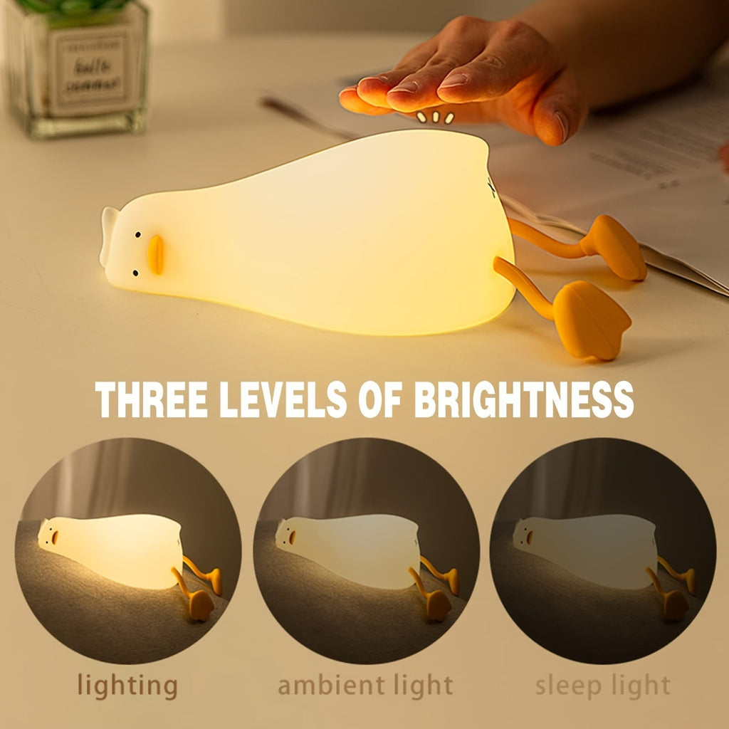Sleeping Duck Lamp - Rechargeable Dimmable Silicone Night Light