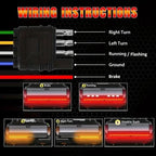 48-inch two-color LED tail light strip – Bright vehicle signal light