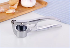Robust garlic press made of stainless steel