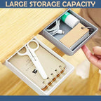 Storage drawer under the table without perforation