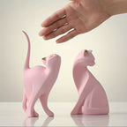 Modern Resin Cat Figurine – Nordic Style Decor