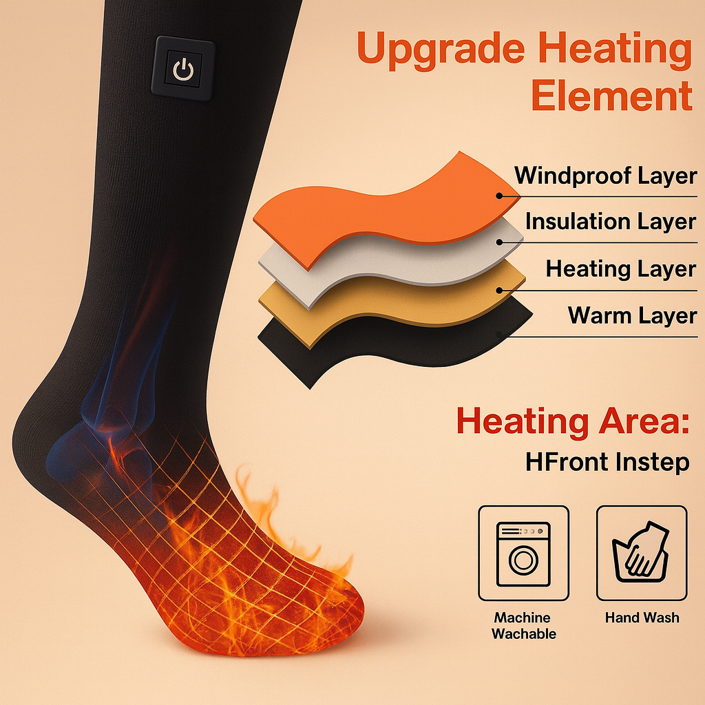 Electric Heat Circulation Cold-Weather Winter Socks