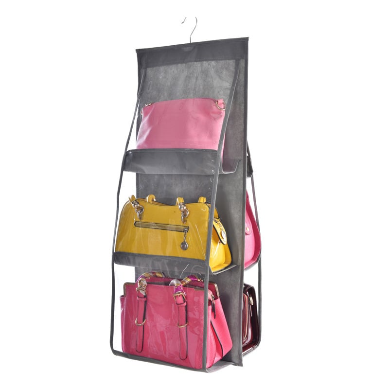Double-Sided Hanging Storage Bag – Six-Layer Organizer for Handbags
