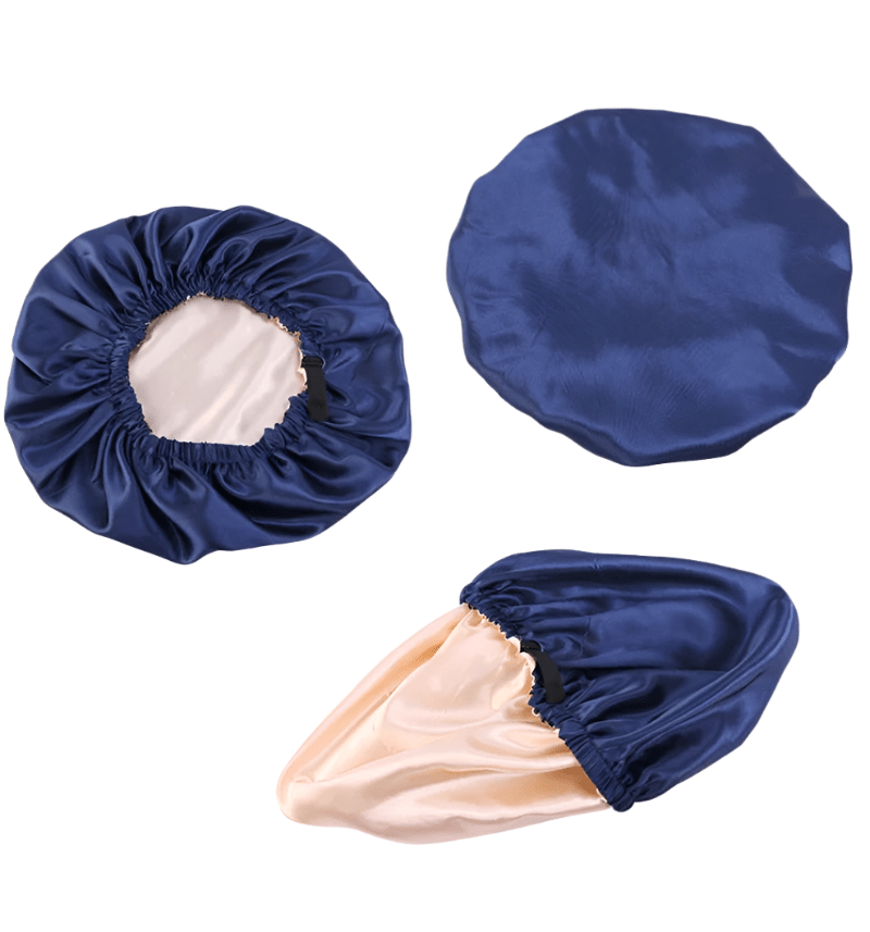 Luxurious satin hair cap for optimum hair protection overnight