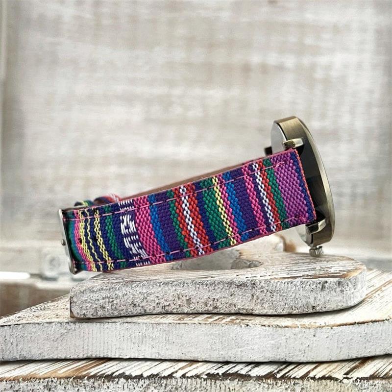 with multicolored rainbow pattern