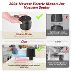 Air-tight lid sealer — Mason jar closure with immediate sealing capability