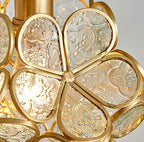 Modern Flower Shape Glass LED Pendant Lamp