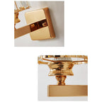 Crystal Glass Wall Light With Modern Arm Design