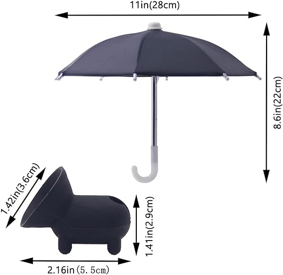 Phone umbrella suction cup stand for sun