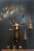 Hand-Painted Animal Head Wall Decor with UV-Resistant Finish