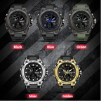 Sporty Dual-Display Mode Multifunctional Waterproof Luminous Men's Wristwatch