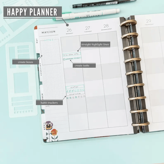 Journal Stencil Set | Reusable Mylar Templates | Bullet Planner & Scrapbook Accessories
