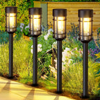 Solar Garden Path Lights | Automatic Dusk Sensor | IP65 Waterproof | Warm White LED | 12h Runtime | Set of 2