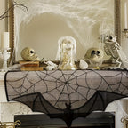 Table Runner Black Lace Halloween Decoration