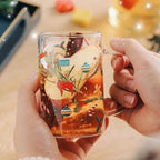 2025 Christmas Gift High Beauty Creative Cup Christmas Snowman Glass Cup High Temperature Resistant
