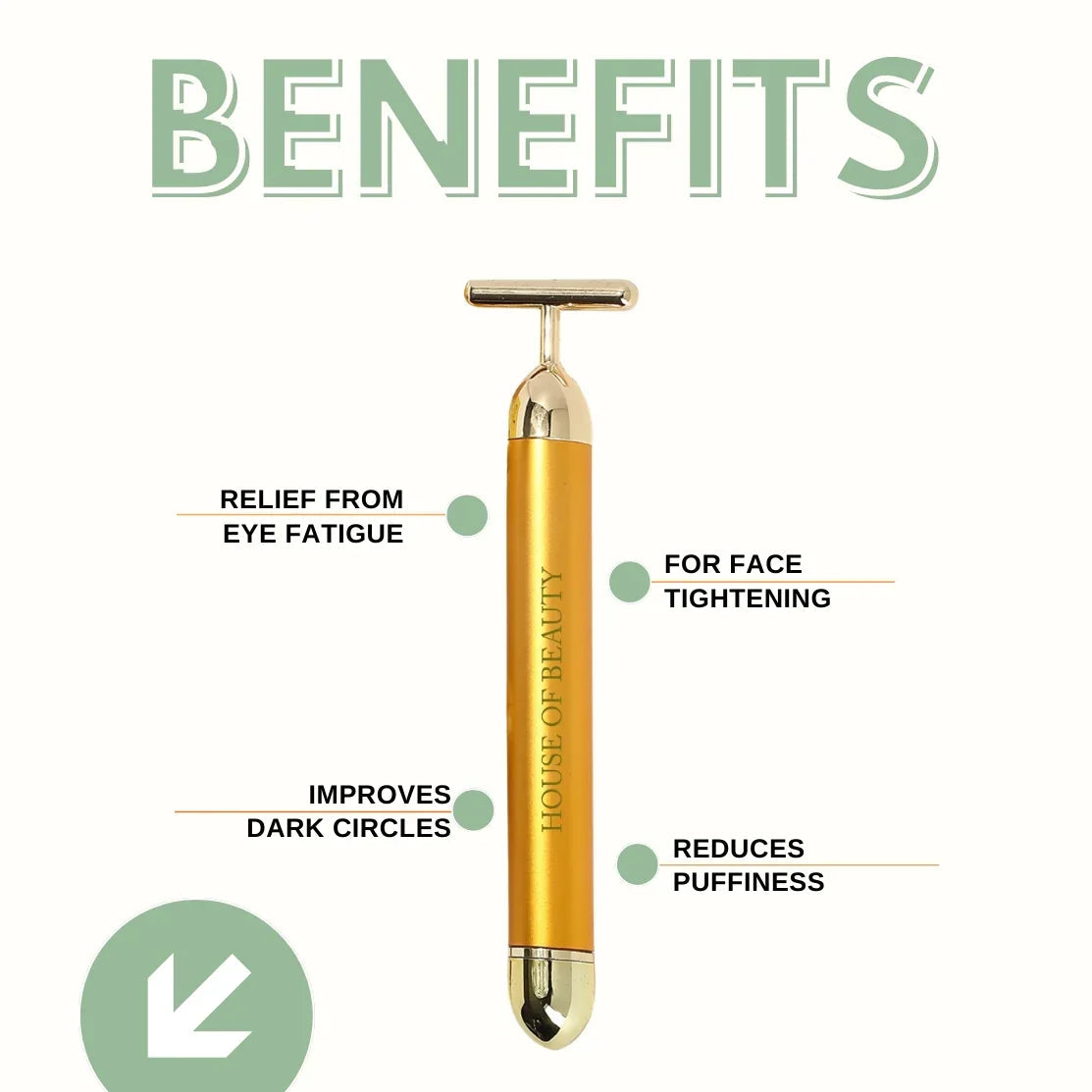 GildedGlow Luxe Face Massage Roller | Revitalize your skin with an electric massage tool with 24K gold for a radiant complexion