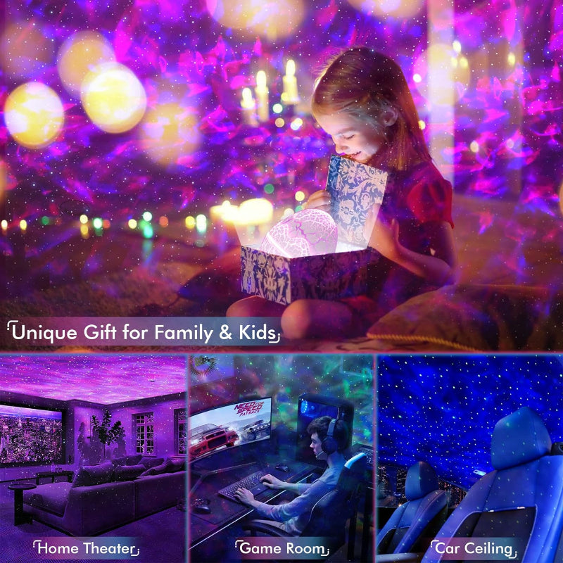 4 In 1 Star and Galaxy Projector with Bluetooth Speaker